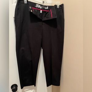 Kim rogers dress pants, black cropped, size 14.